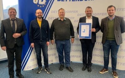 Dettendorfer Spedition receives CrefoZert creditworthiness certificate for the 5th time